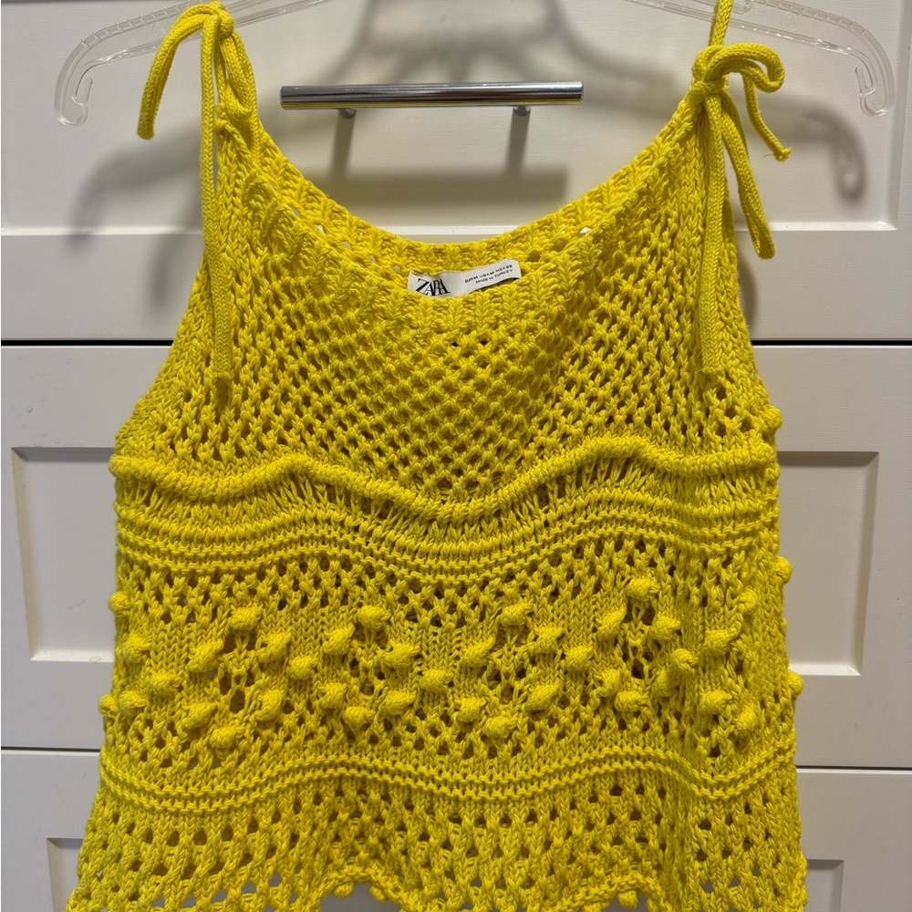 Zara Yellow Tank, Size Medium